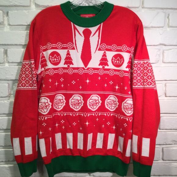 Ugly Christmas Sweater Revolt Ranboo themed Mens medium runs small - Picture 1 of 6